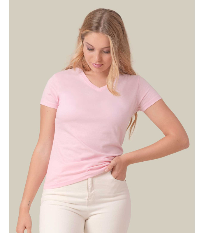 Camiseta Mujer Manga Corta Lady Comfort cuello de pico