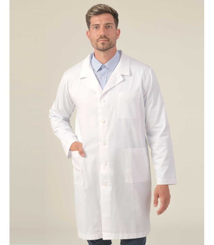 Bata de Laboratorio Hombre Cuello pico Rome