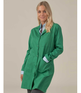 Bata de Laboratorio Mujer Cuello pico Sienna