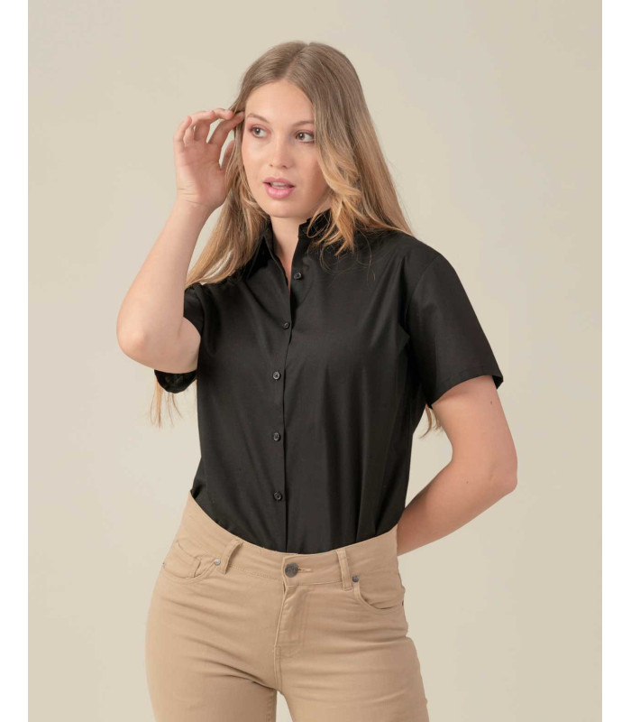 Camisa Mujer Popelín Manga Corta Oslo
