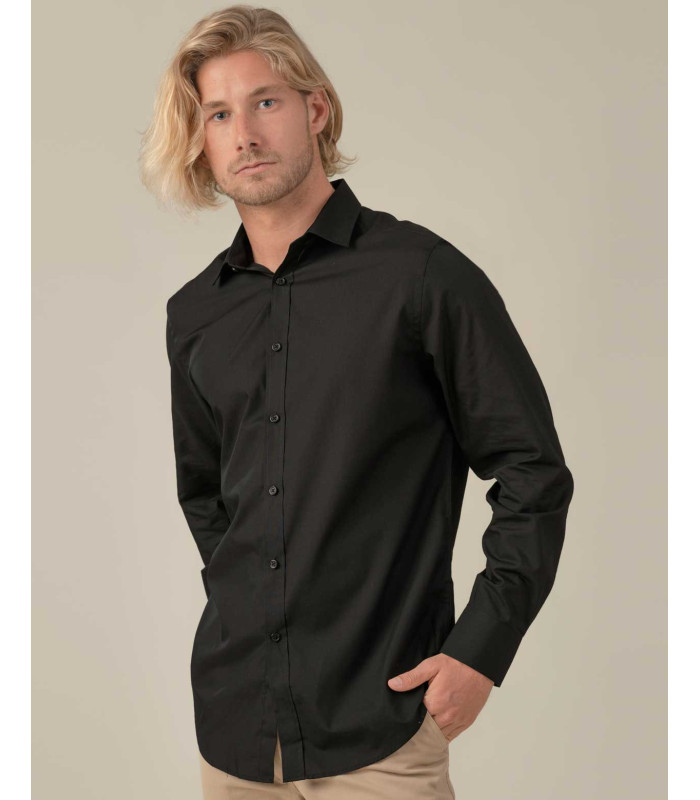 Camisa Hombre Popelín Manga Larga Pekin