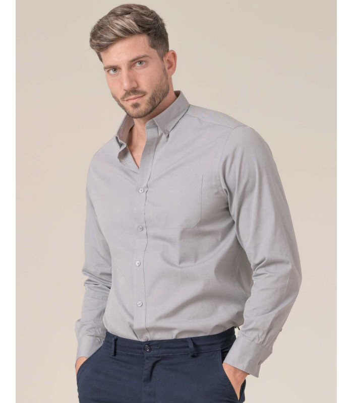 Camisa Hombre Oxford Manga Larga