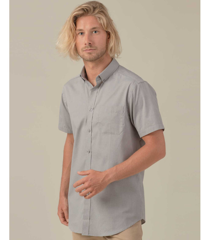 Camisa Hombre Oxford Manga Corta